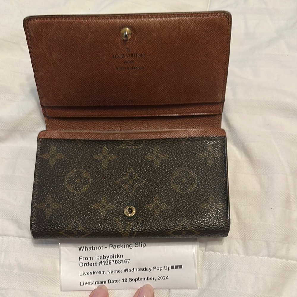 Louis Vuitton Brown Monogram Wallet Classic Design